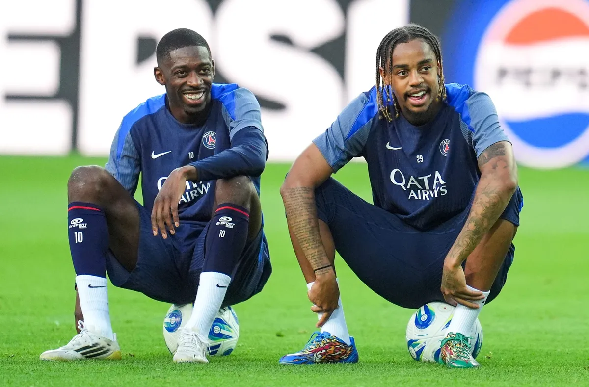 Ousmane Dembélé, Bradley Barcola, PSG