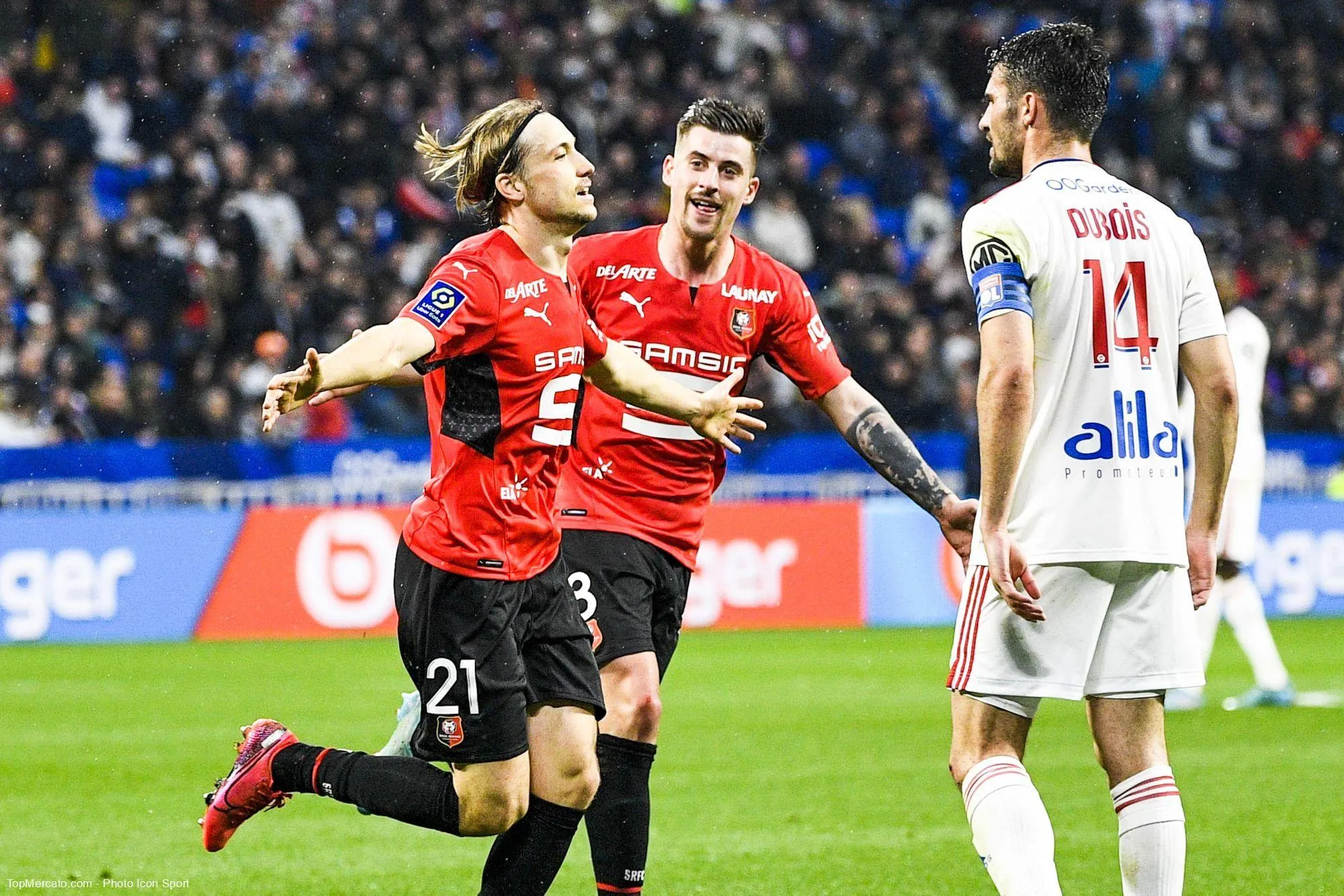 Lovro Majer et Baptiste Santamaria, match Olympique Lyonnais-Stade Rennais