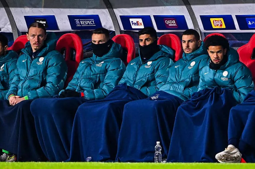 Matvey Safonov, Milan Skriniar, Marco Asensio, Lucas Hernandez et Warren Zaïre-Emery, PSG