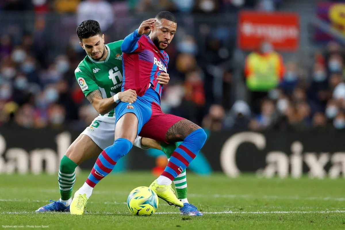 Memphis Depay, match Barça FC Barcelone-Betis Séville