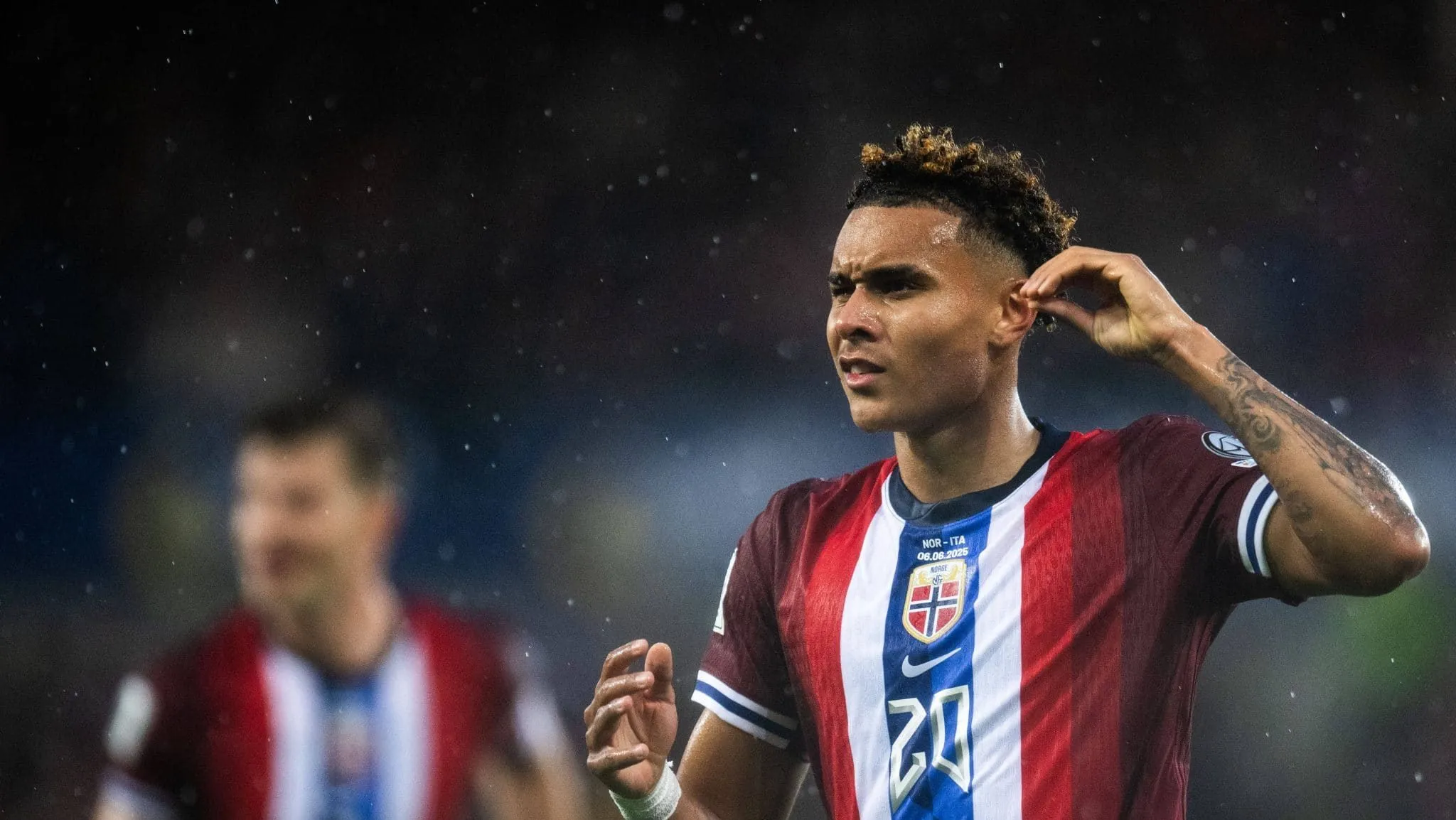 Antonio Nusa sous le maillot de la Norvège (Crédits: Imago)