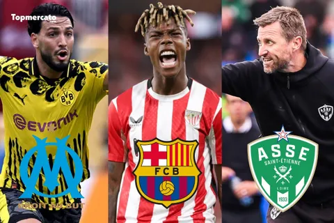 L’offre de l’OM pour Bensebaini, le salaire de Nico Williams au Barça, l’ASSE scelle un départ… Les 3 infos mercato du jour