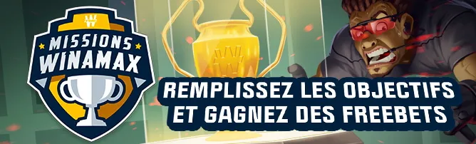 Faites les missions proposées et gagnez des freebets Winamax