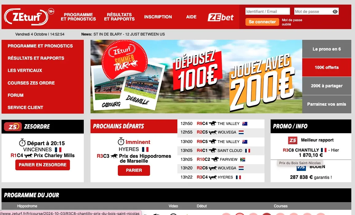 Notre avis sur l'offre hippique de ZEturf