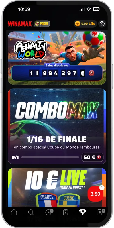 Les promotions Coupe du Monde sur Winamax le 30 juin 2026