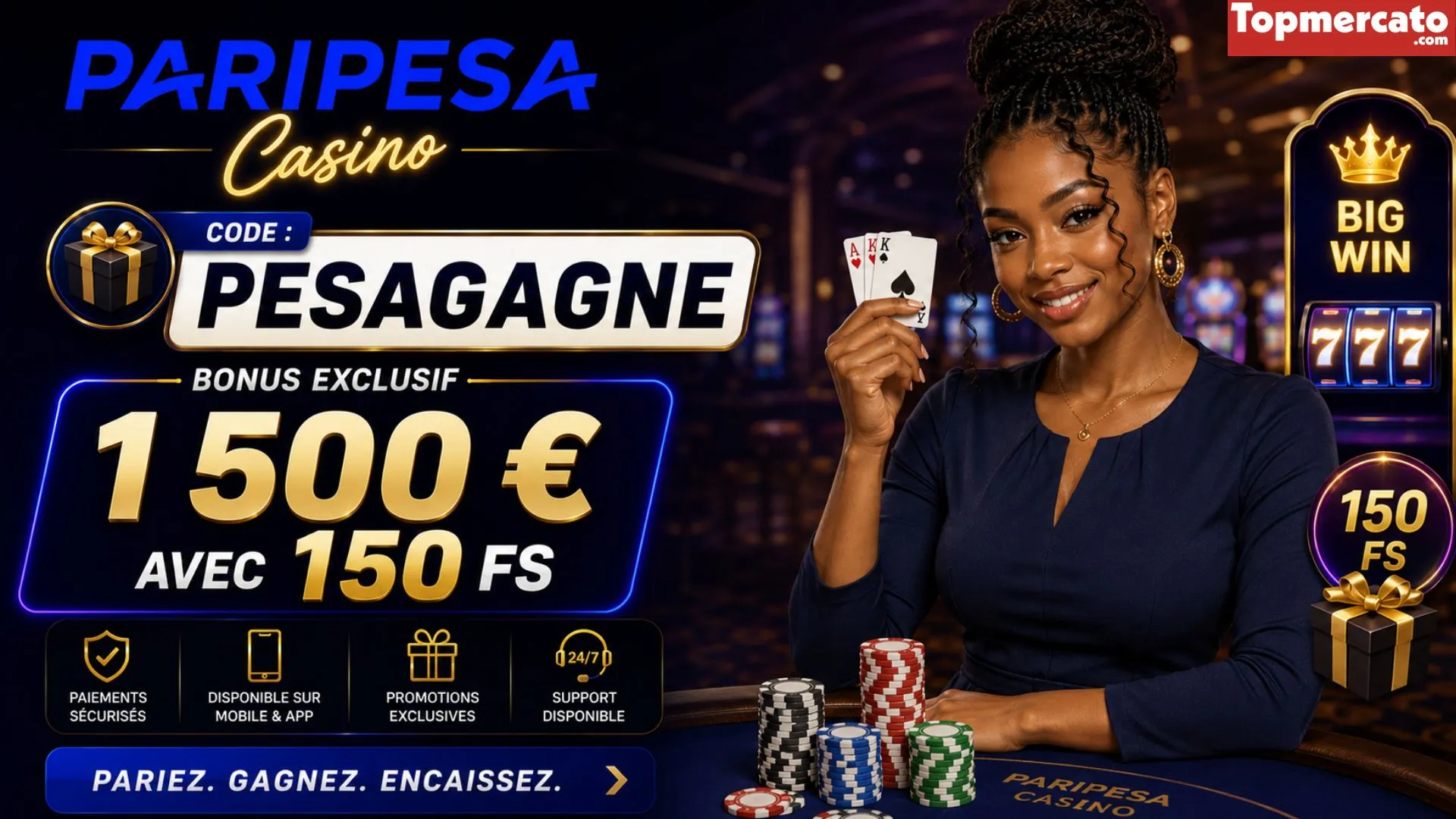 Code promo Paripesa casino PESAGAGNE