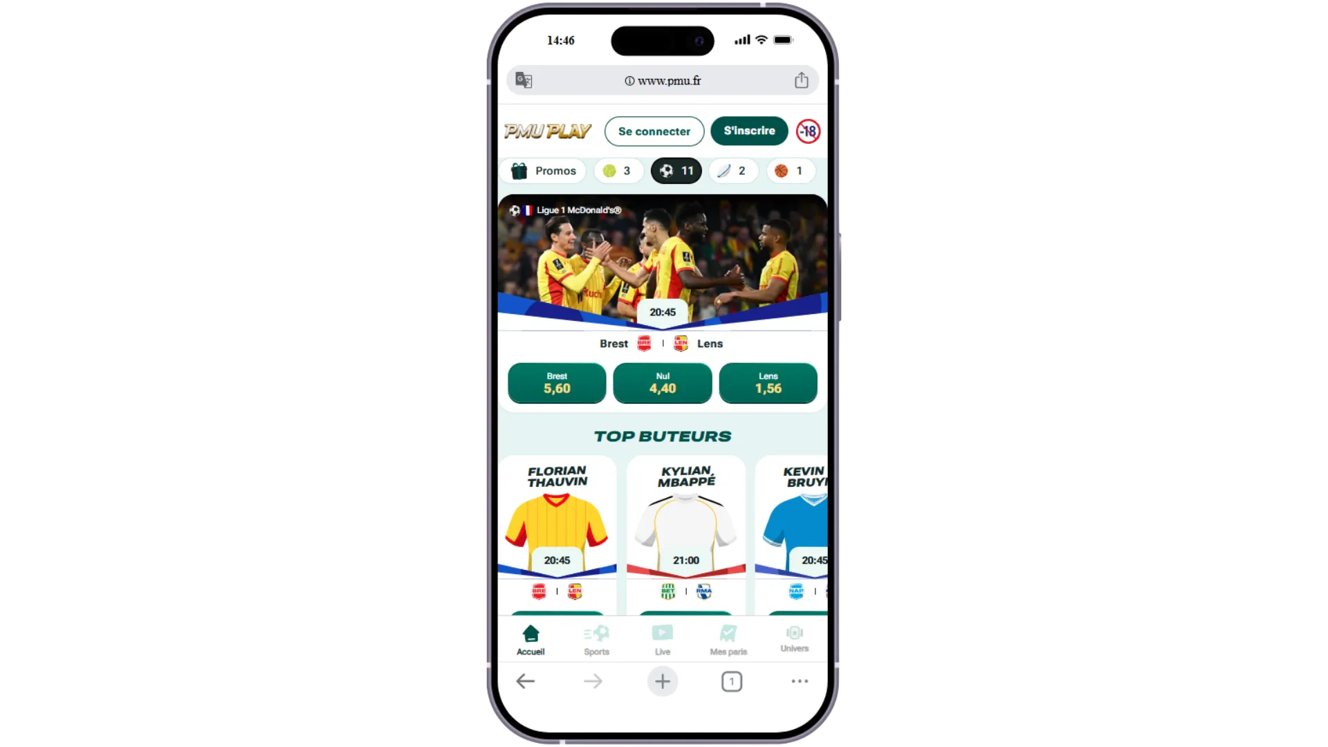 Les paris coupe du Monde ne sont pas encore disponible sur PMU Play