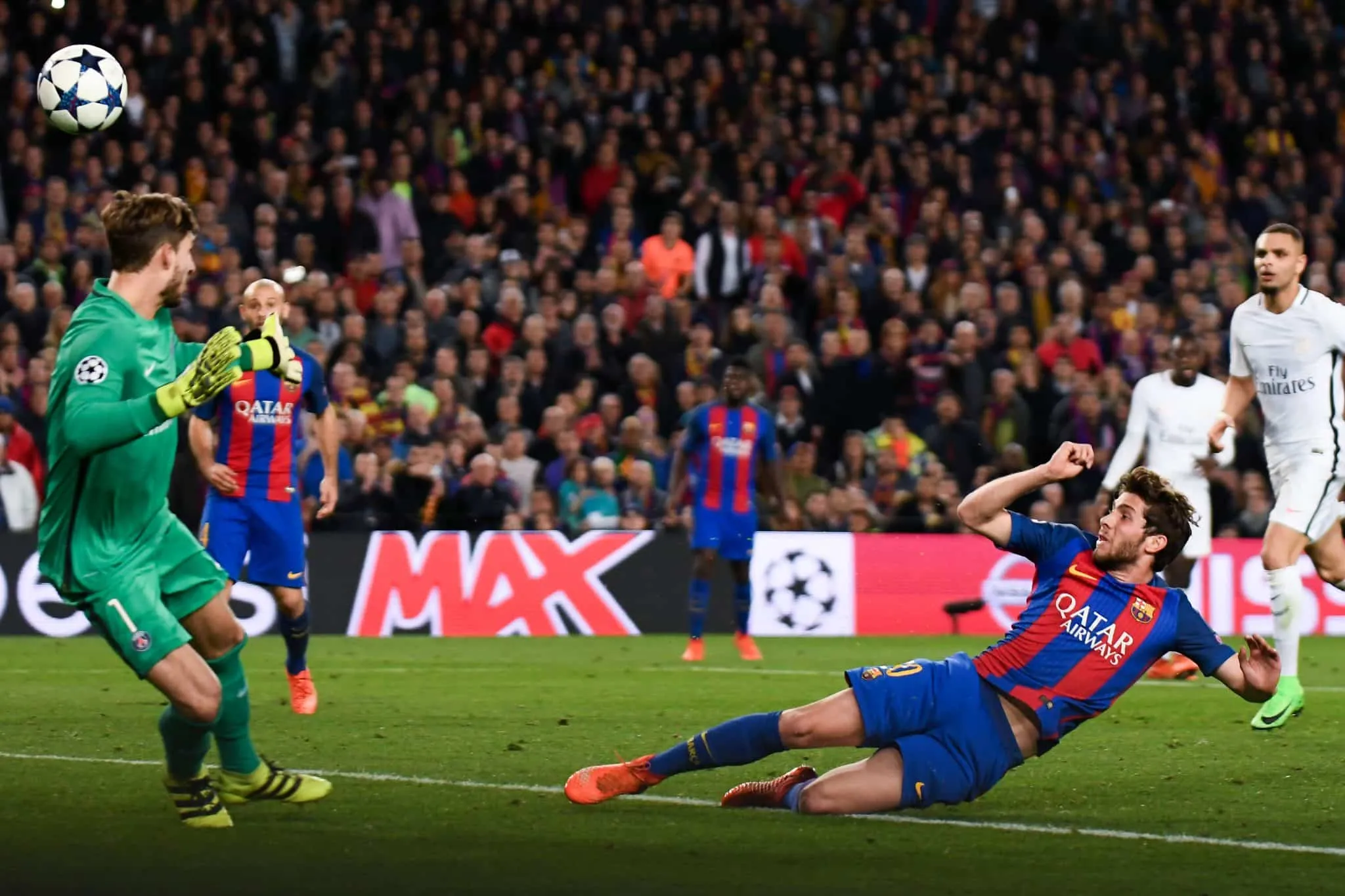 Lors de la remontada FC Barcelone 6-1 PSG, en mars 2017, quel Parisien inscrit un csc comptant comme le 2e but des Catalans ?
