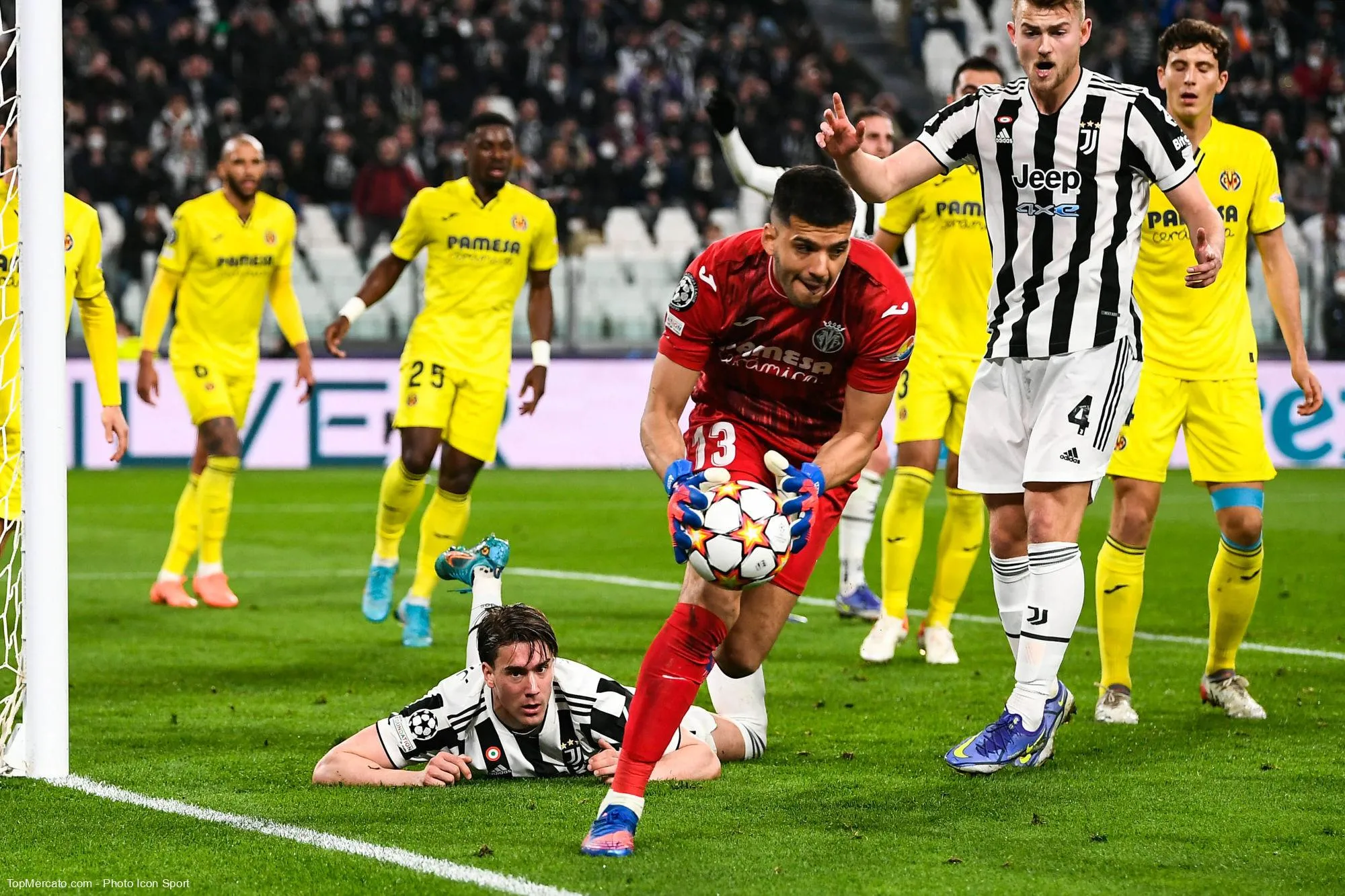 Geronimo Rulli, match Juventus Turin-Villarreal