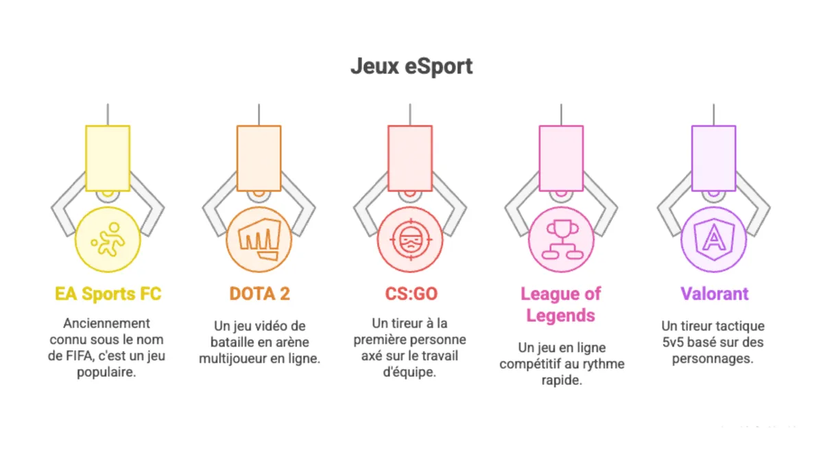 Tous les jeux 1xBet esport à retrouver