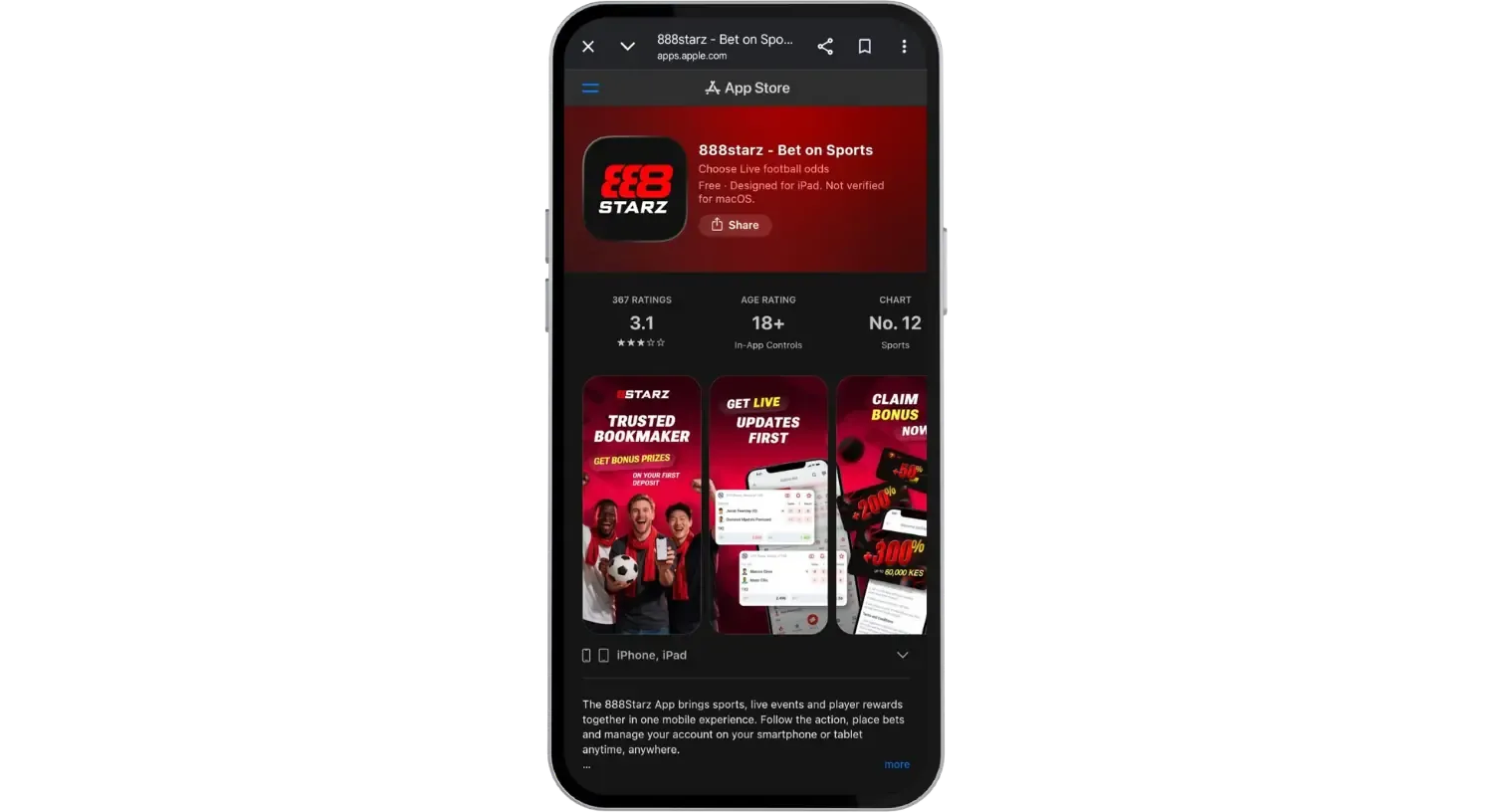 App 888starz iOS