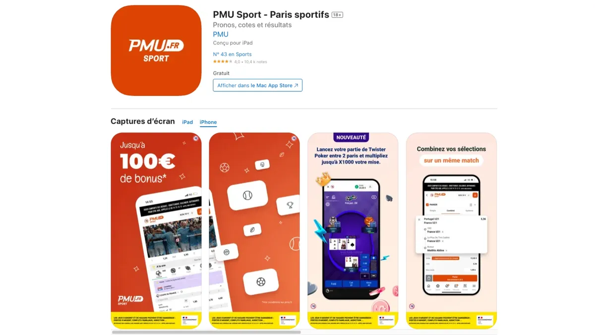 Téléchargez PMU mobile sur iOS