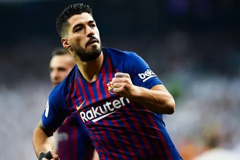 Barça : Suarez réagit à son but en talonnade