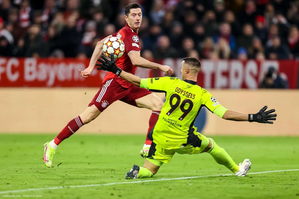 Robert Lewandowski, match Bayern Munich - Benfica Lisbonne