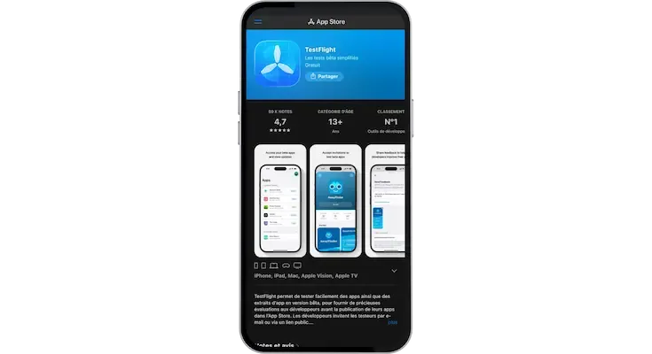 Testflight pour Linebet iOS sur Iphone