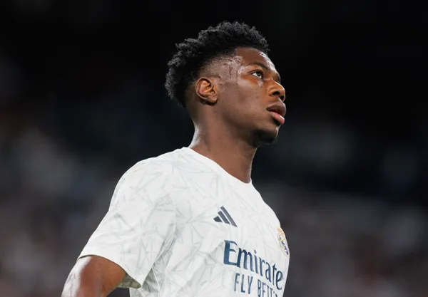 Aurélien Tchouaméni sous les couleurs du Real Madrid.