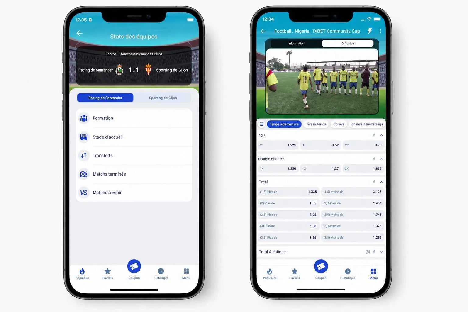Paris sportifs en direct avec l'application PariPesa