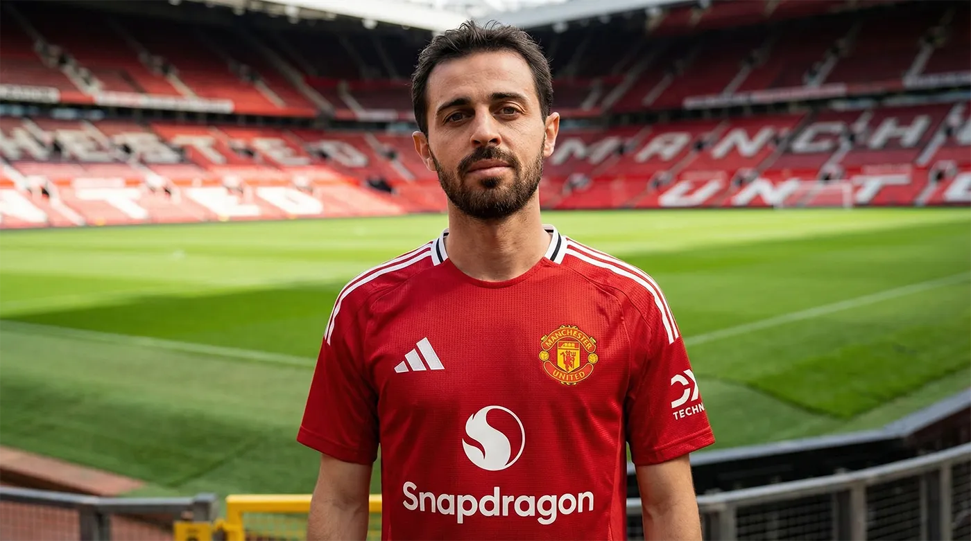 Bernardo Silva Manchester United - Nano Banana Pro (IA)