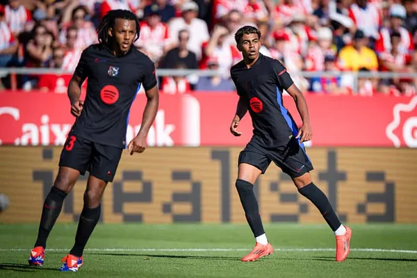 Jules Koundé, Lamine Yamal, FC Barcelone
