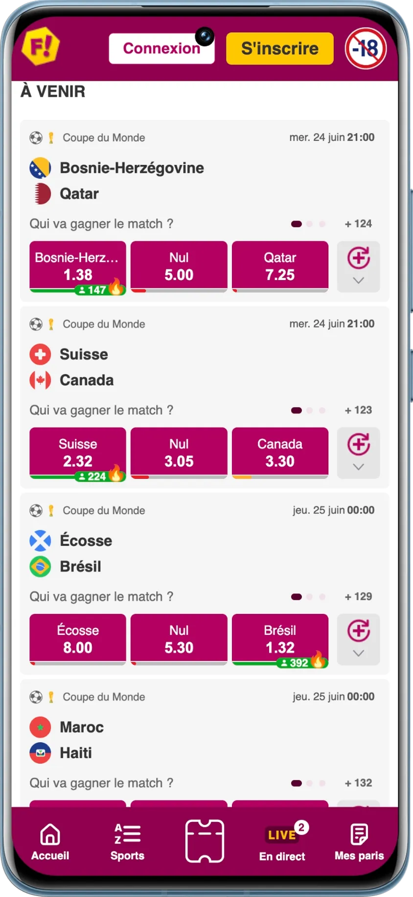 Feelingbet offre le plus gros bonus théorique pour parier en France