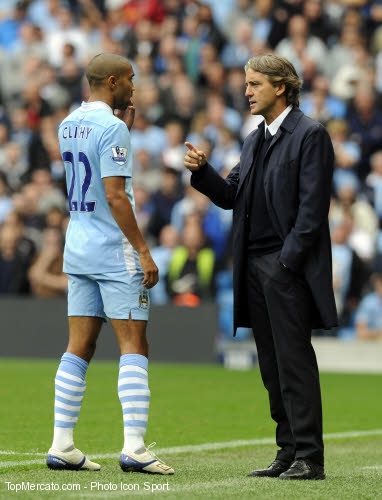 Gaël Clichy et Roberto Mancini