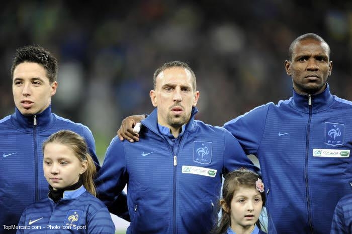Eric Abidal, Franck Ribéry et Samir Nasri