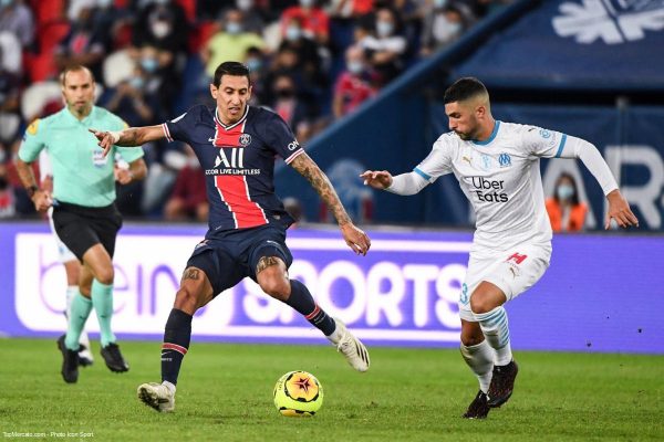 Alvaro Gonzalez et Angel Di Maria, PSG-OM