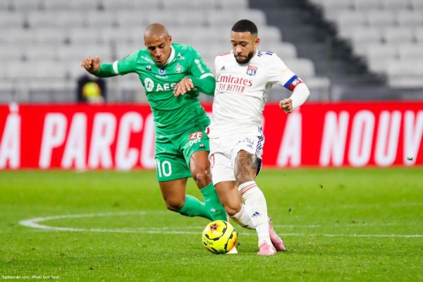 Wahbi Khazri et Memphis Depay, ASSE Saint-Etienne - Lyon OL