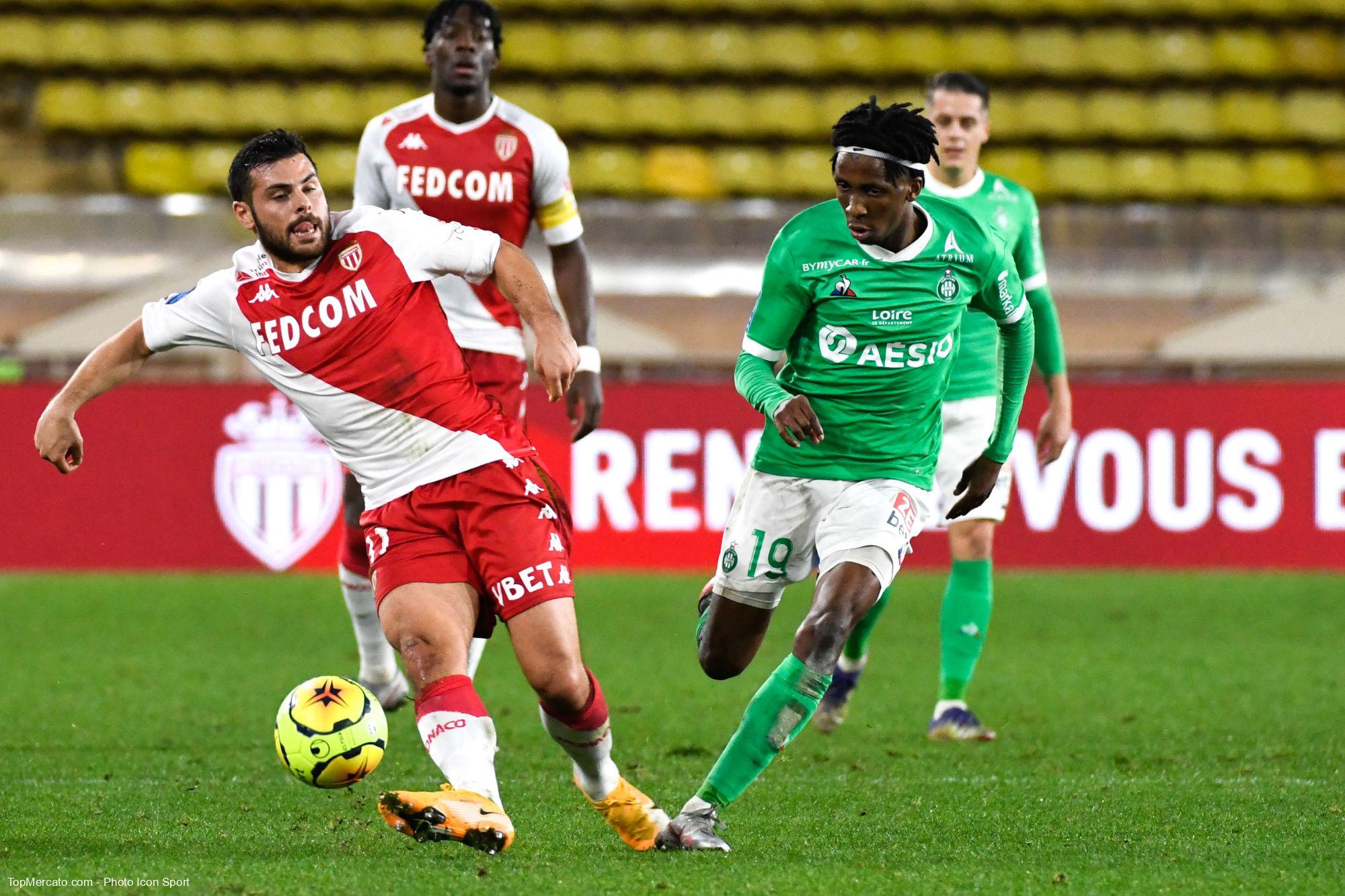 Monaco Saint-Etienne ASSE, Kevin Volland and Yvan Neyou