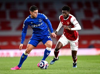James Rodriguez et Thomas Partey, Arsenal-Everton