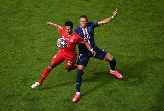 Kylian Mbappé et Serge Gnabry, PSG-Bayern Munich