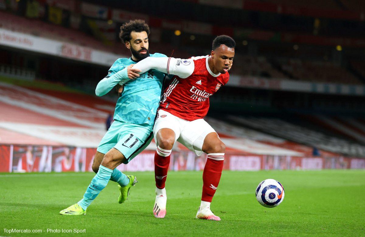 Mohamed Salah et Gabriel, Arsenal-Liverpool