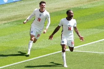Raheem Sterling et Mason Mount, Angleterre-Croatie