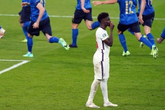 Bukayo Saka, Angleterre-Italie