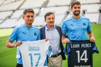 Pablo Longoria, Cengiz Ünder et Luan Peres, Marseille, OM