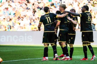 Kasper Dolberg, Amine Gouiri, Nantes Nice
