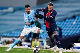 Neymar et Riyad Mahrez, Manchester City - PSG Paris Saint-Germain
