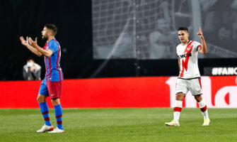 Jordi Alba et Radamel Falcao, match Rayo Vallecano-FC Barcelone Barça