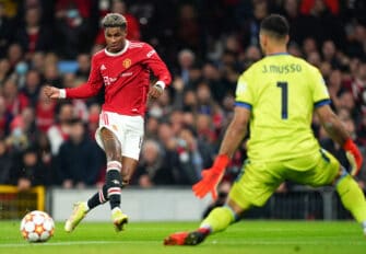 Marcus Rashford, match Manchester United - Atalanta Bergame