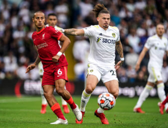Thiago Alcantara Kalvin Phillips Liverpool Leeds