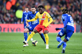Arnaud Kalimuendo, match Lens Racing Club de Lens-ESTAC Troyes