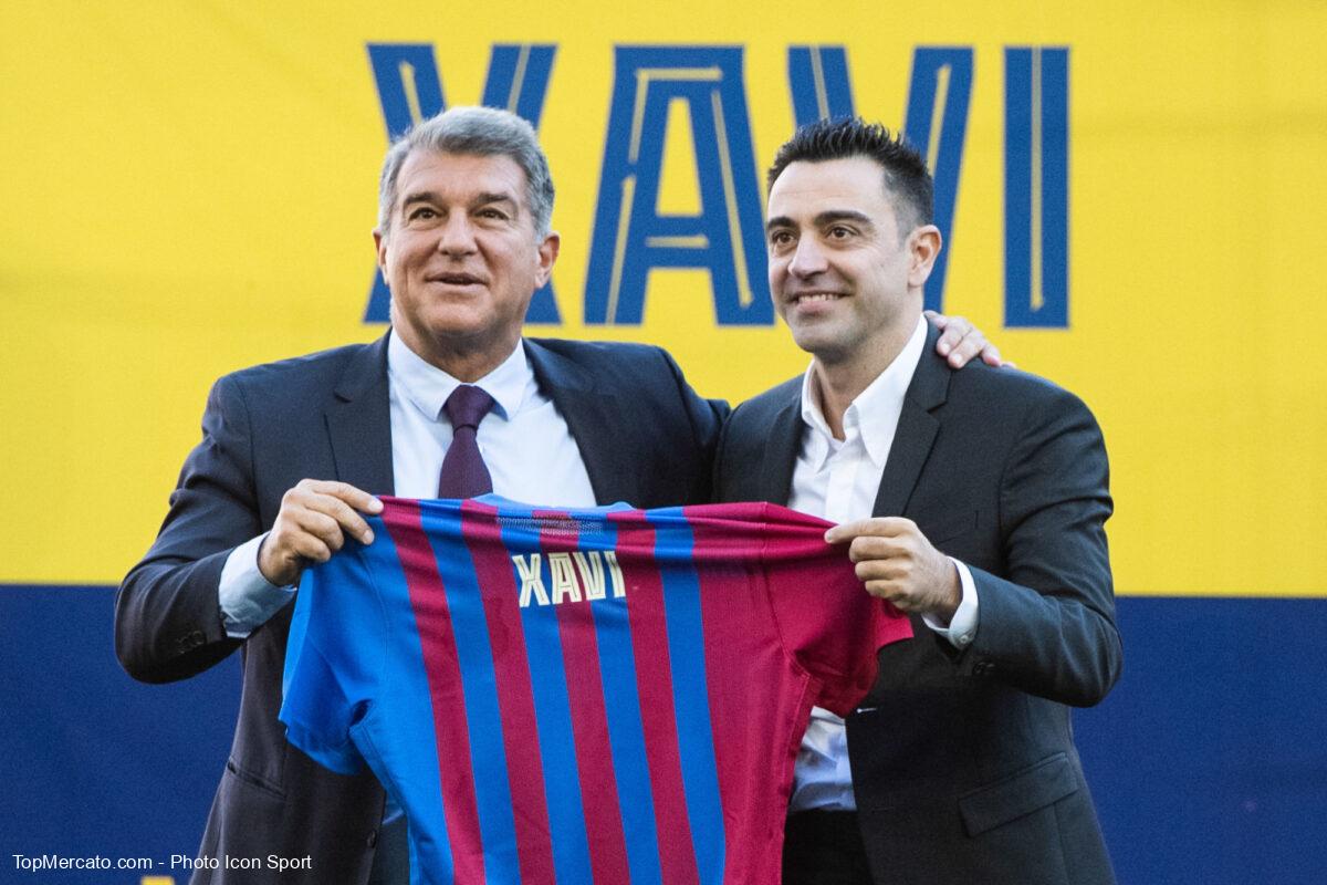 Joan Laporta et Xavi, Barça, FC Barcelone
