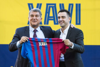 Joan Laporta et Xavi, Barça, FC Barcelone