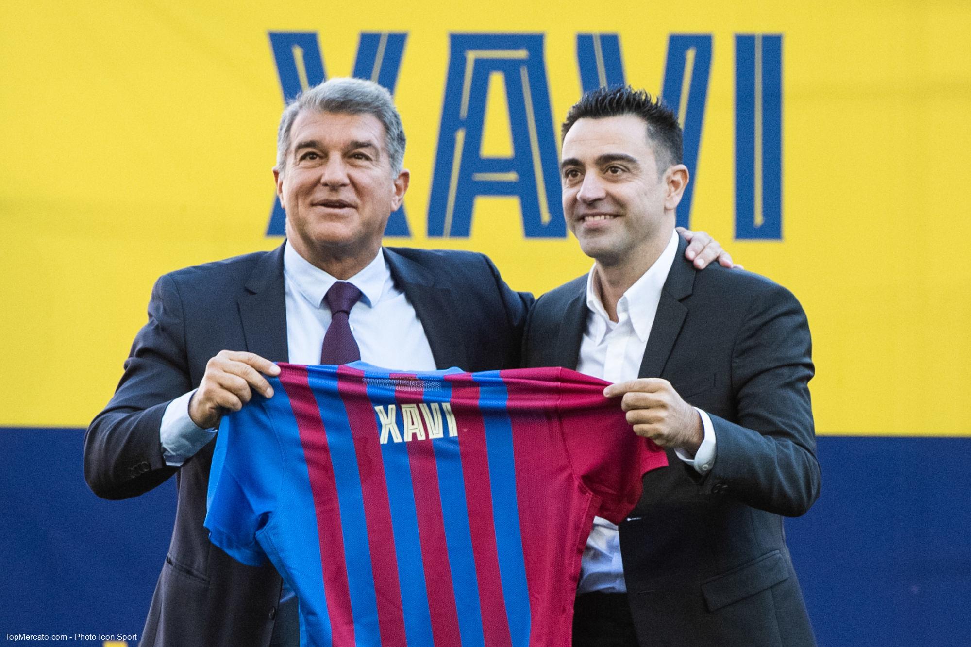 Joan Laporta et Xavi, Barça, FC Barcelone