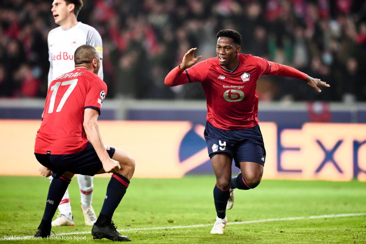 Jonathan David et Burak Yilmaz, match Lille LOSC-Salzbourg