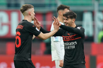 Alexis Saelemaekers et Brahim Diaz, match Milan AC-Salernitana
