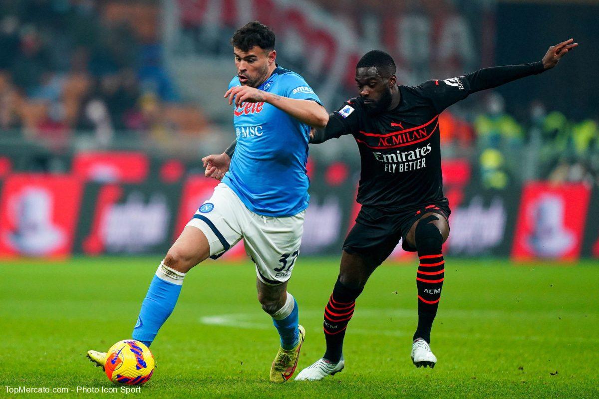 Andrea Petagna et Fodé Ballo-Touré, match Milan AC-Naples