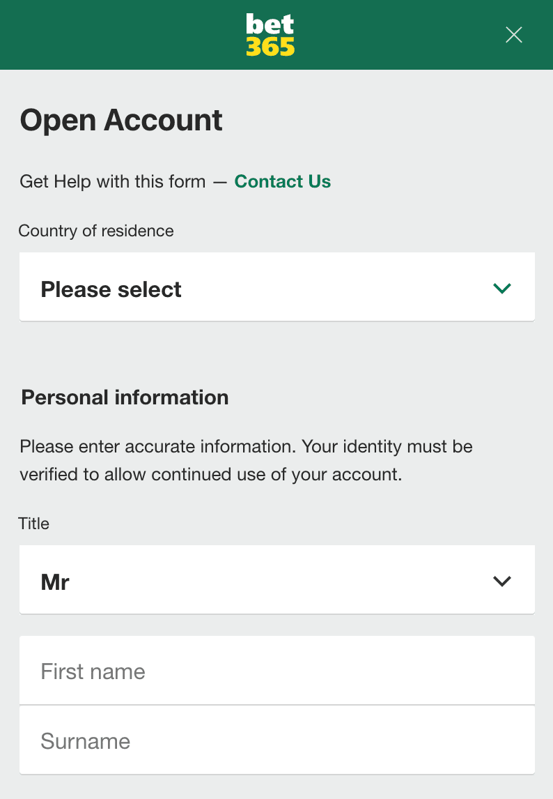 Bet365 inscription