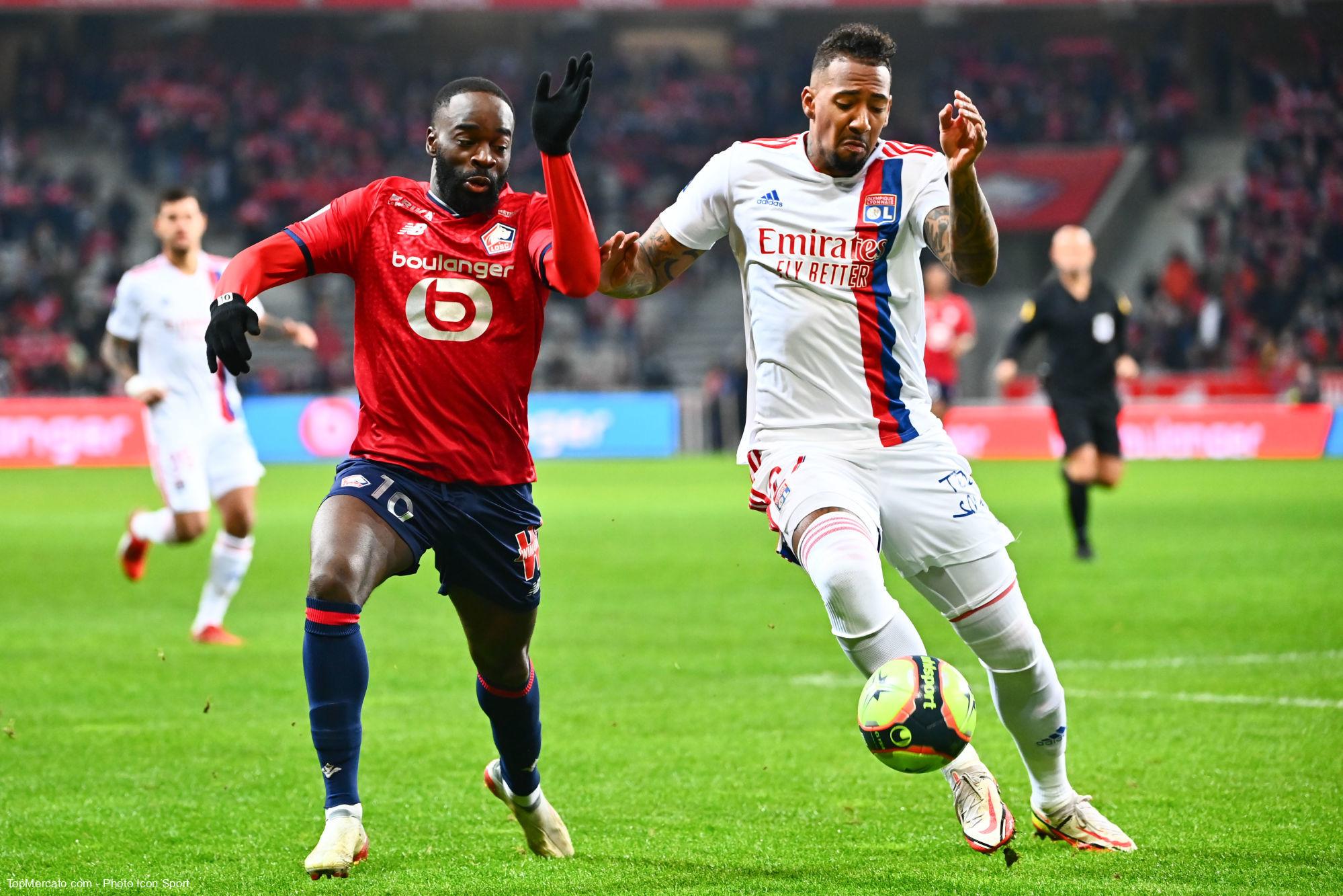 Jonathan Ikoné and Jérôme Boateng, match LOSC Lille-OL Olympique Lyonnais