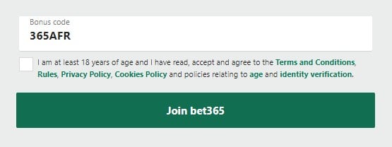 Code promo bet365